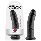 King Cock 8'' Black 20.3cm Dildo - Mr and Mrs D's