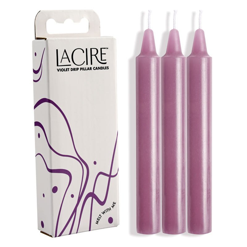 LaCire Drip Pillar Candles - Violet - Mr and Mrs D's