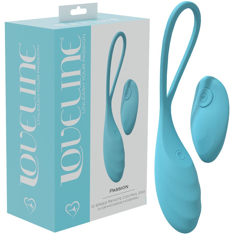 LOVELINE Passion Egg Vibrator - Blue - Mr and Mrs D's