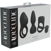 LOVELINE Pleasure Bullet Vibrator and Cock Ring Kit - Black - Mr and Mrs D's