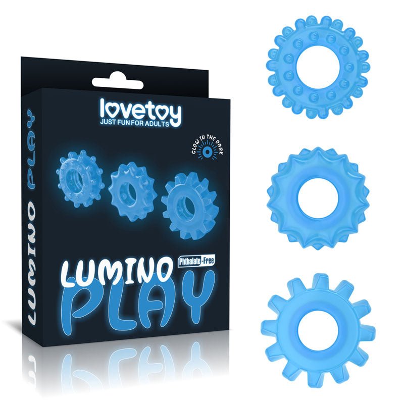 Lumino Play Penis Rings 3 Pack - Mr and Mrs D's