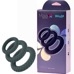 Maia ONYX Cock Ring Set - Grey - Mr and Mrs D's