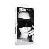 OUCH! Black & White Satin Curvy Eye Mask - Mr and Mrs D's