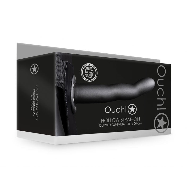 OUCH! Curved Hollow Strap - on - 8in/20cm - Mr and Mrs D's