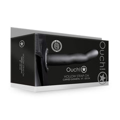 OUCH! Curved Hollow Strap - on - 8in/20cm - Mr and Mrs D's