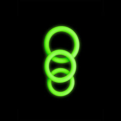 OUCH! Glow In the Dark Cock Ring Set - 3 Pack - Mr and Mrs D's