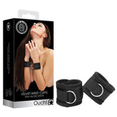 OUCH! Velvet & Velcro Adjustable Handcuffs - Mr and Mrs D's