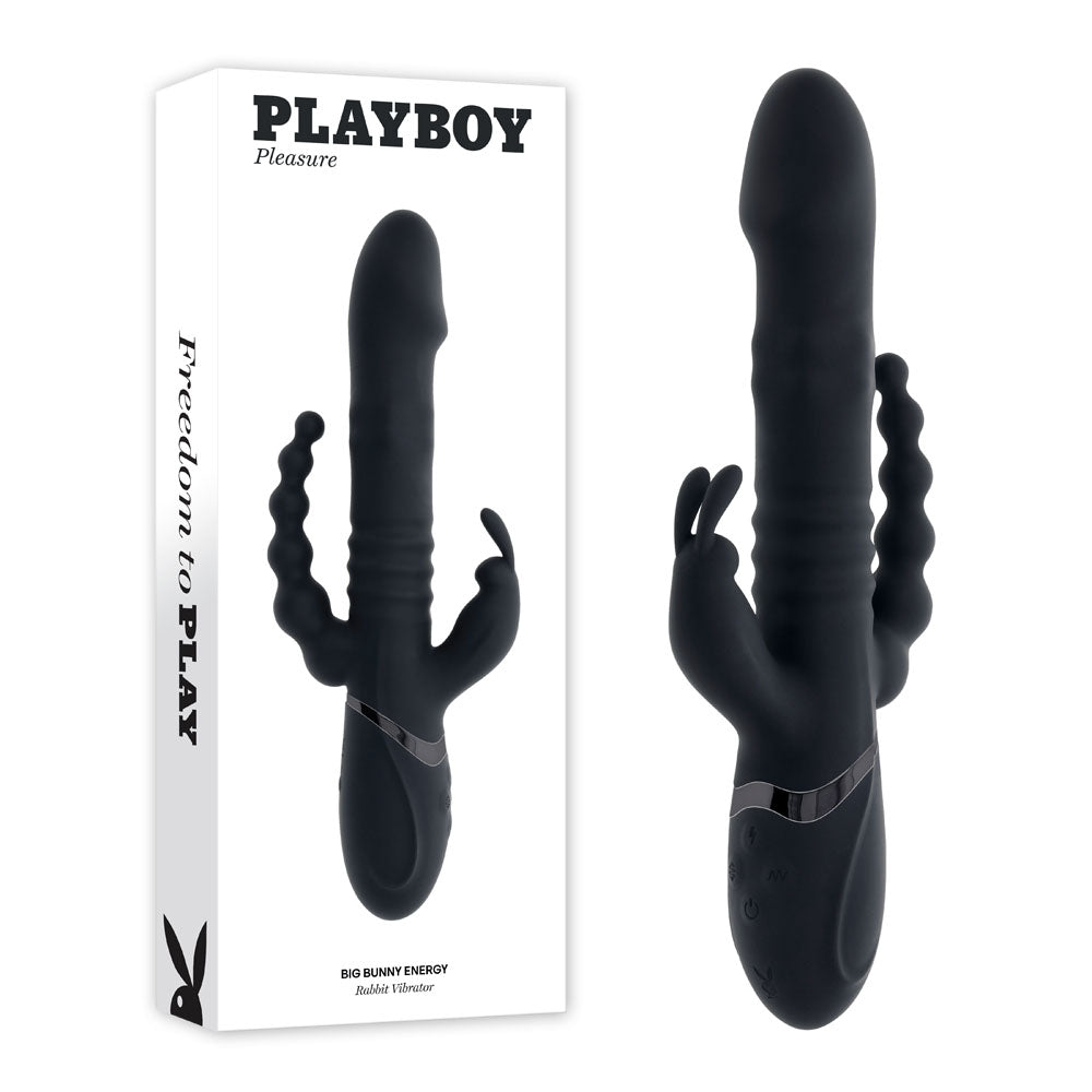 Playboy Pleasure BIG BUNNY ENERGY Rabbit Vibrator and Anal Beads - Mr and Mrs D's