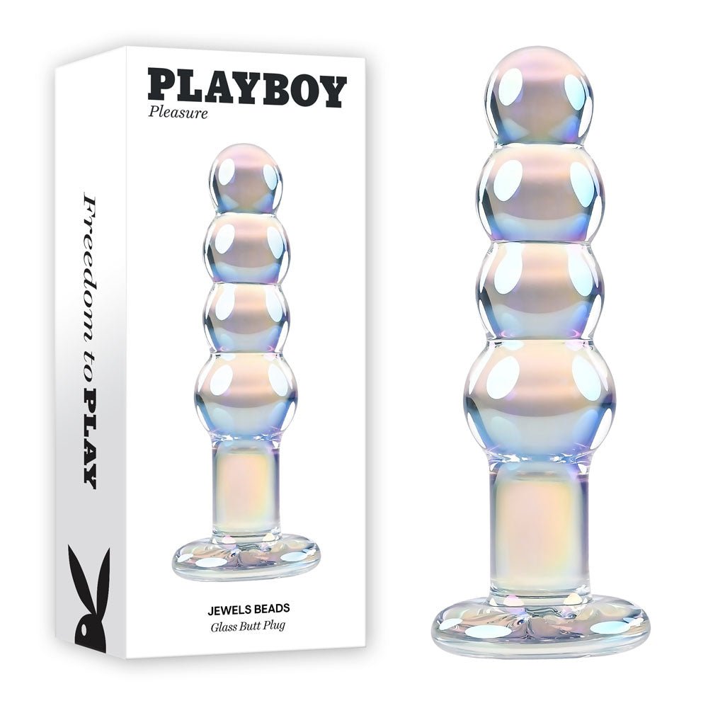 Playboy Pleasure JEWELS BEADS Glass Butt Plug - Mr and Mrs D's
