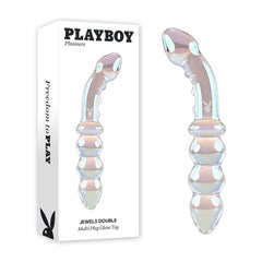 Playboy Pleasure JEWELS DOUBLE Glass Dildo and Butt Plug - Mr and Mrs D's