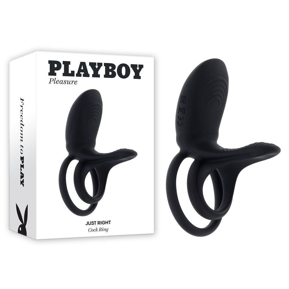 Playboy Pleasure JUST RIGHT Vibrating Cock Ring - Mr and Mrs D's