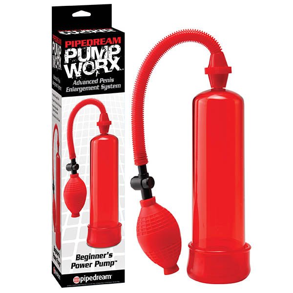 Pump Worx Beginner's Red Power Penis Pump - Mr and Mrs D's