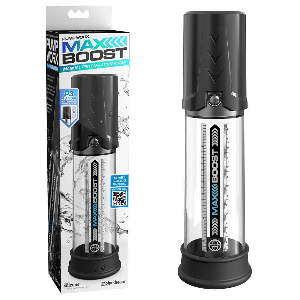 Pump Worx Max Boost Penis Pump - Black - Mr and Mrs D's