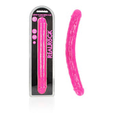 REALROCK 38 cm Double Dong Glow - Pink - Mr and Mrs D's