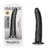 REALROCK Realistic Slim Dildo with Suction Cup - 20.5cm - Mr and Mrs D's