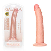 REALROCK Realistic Slim Dildo with Suction Cup - 20.5cm - Mr and Mrs D's