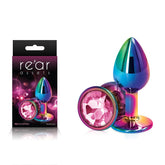 Rear Assets Multi Coloured Small Butt Plug Pink - Mr and Mrs D's