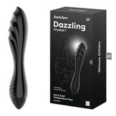 Satisfyer Dazzling Crystal 1 Glass Dildo - Black - Mr and Mrs D's