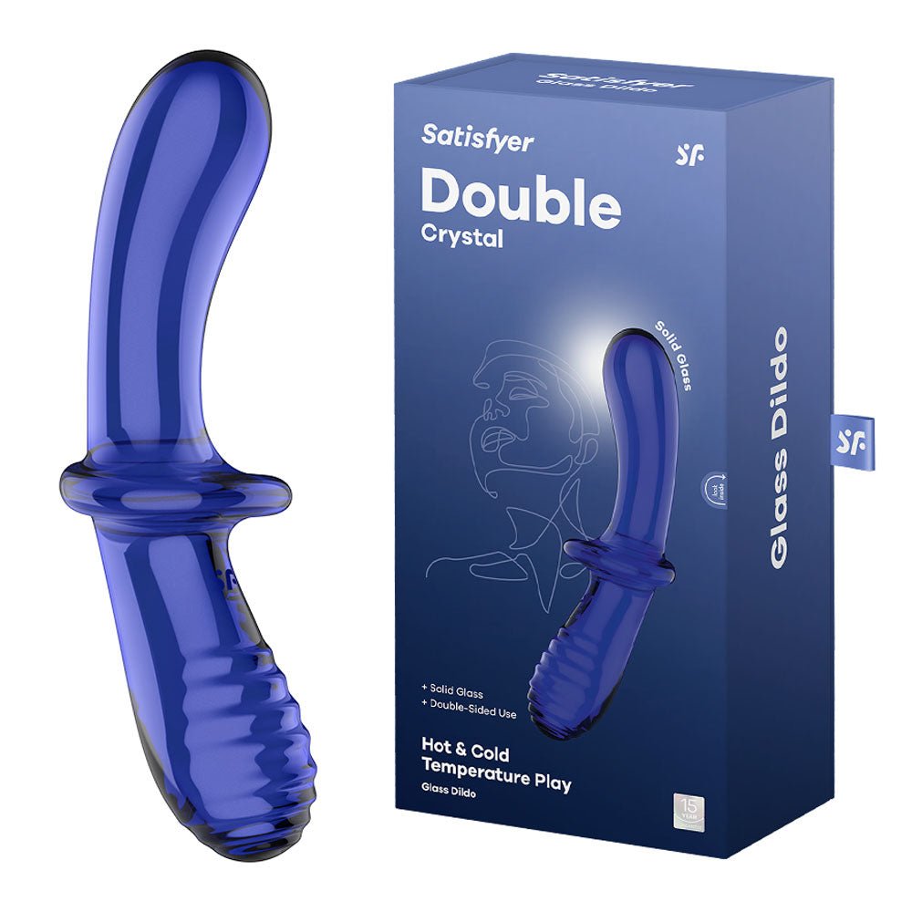 Satisfyer Double Crystal Dildo - Blue - Mr and Mrs D's