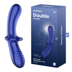 Satisfyer Double Crystal Dildo - Blue - Mr and Mrs D's