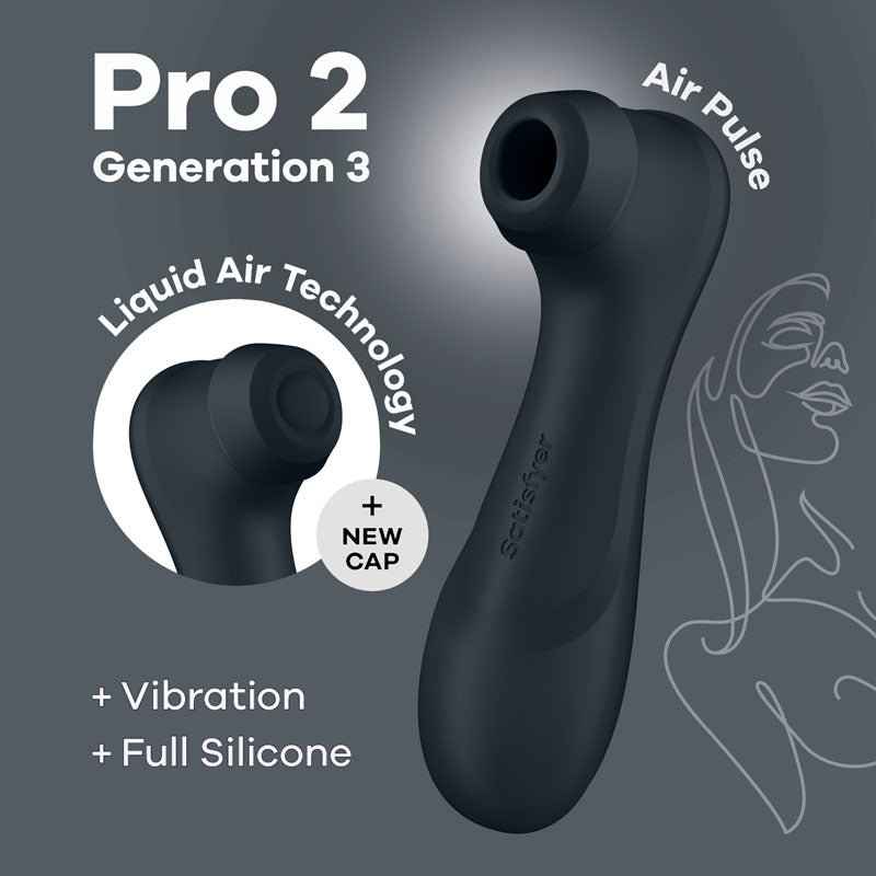 Satisfyer Pro 2 Generation 3 - Black - Mr and Mrs D's