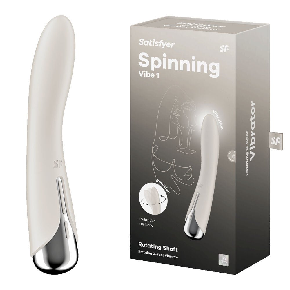 Satisfyer Spinning Vibe 1 Vibrator - Beige - Mr and Mrs D's