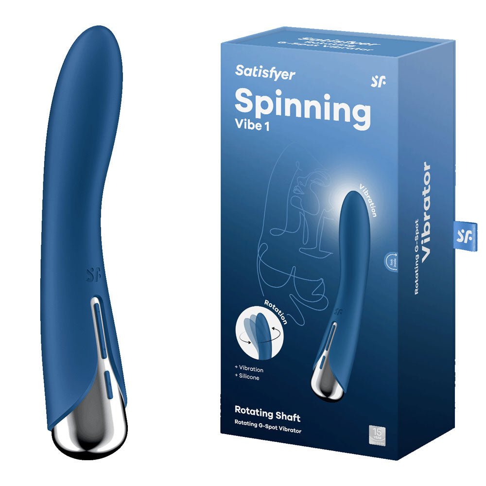Satisfyer Spinning Vibe 1 Vibrator - Blue - Mr and Mrs D's