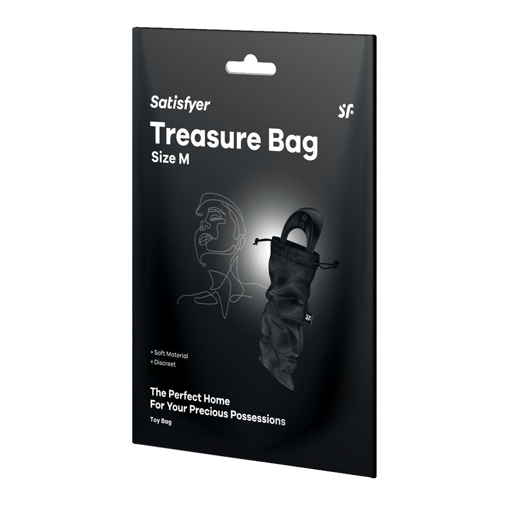 Satisfyer Treasure Sex Toy Bag Medium - Black - Mr and Mrs D's