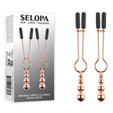 Selopa BEADED NIPPLE CLAMPS - Rose Gold - Mr and Mrs D's