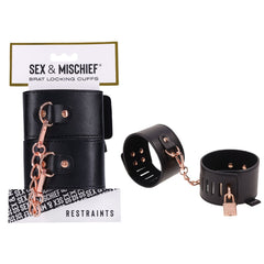 Sex & Mischief Brat Locking Cuffs - Mr and Mrs D's
