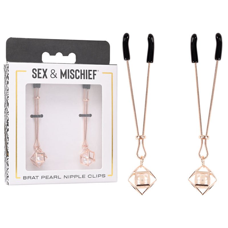 Sex & Mischief Brat Pearl Nipple Clips - Mr and Mrs D's