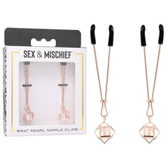 Sex & Mischief Brat Pearl Nipple Clips - Mr and Mrs D's