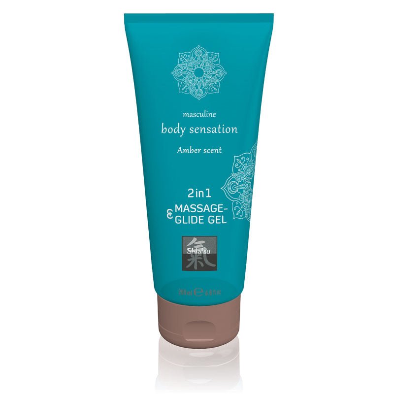 SHIATSU 2 in 1 Massage & Glide Gel Amber Scent - Mr and Mrs D's