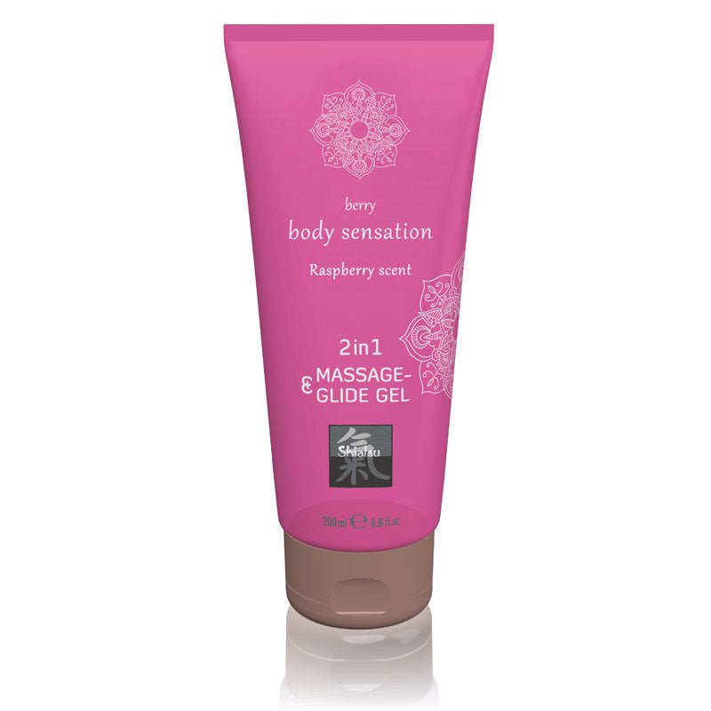 SHIATSU 2in1 Massage & Glide Gel Raspberry Scent - Mr and Mrs D's