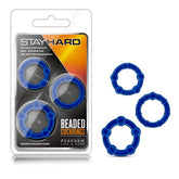 Stay Hard Beaded Cockrings Blue - Mr and Mrs D's