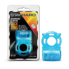 Stay Hard Rechargeable 5 Function Vibrating Cock Ring - Mr and Mrs D's