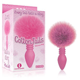 The 9's Cottontails Butt Plug, Ribbed Pink - Mr and Mrs D's