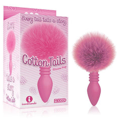 The 9's Cottontails Butt Plug, Ribbed Pink - Mr and Mrs D's