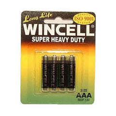 Wincell AAA Super Heavy Duty Batteries 4 Pack - Mr and Mrs D's