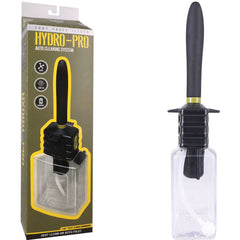 Hydro-Pro auto cleaning system with clear bottle and black handle on a white background