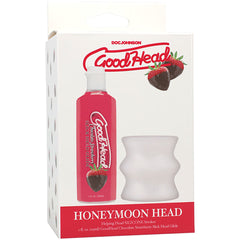GoodHead Honeymoon Kit - Chocolate Strawberry Glide with Helping Head Stroker