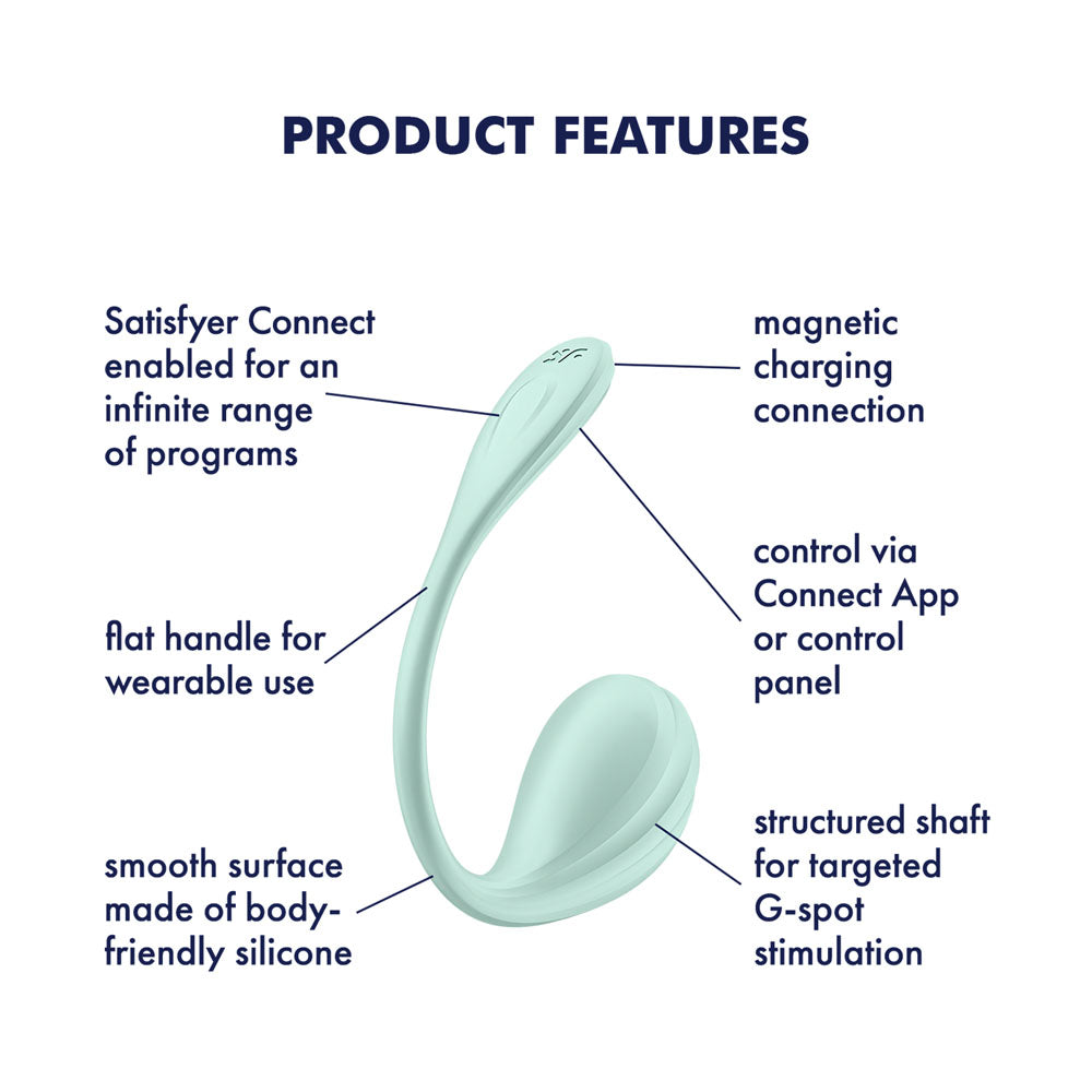 Satisfyer Smooth Petal Wearable Vibrator - Mint
