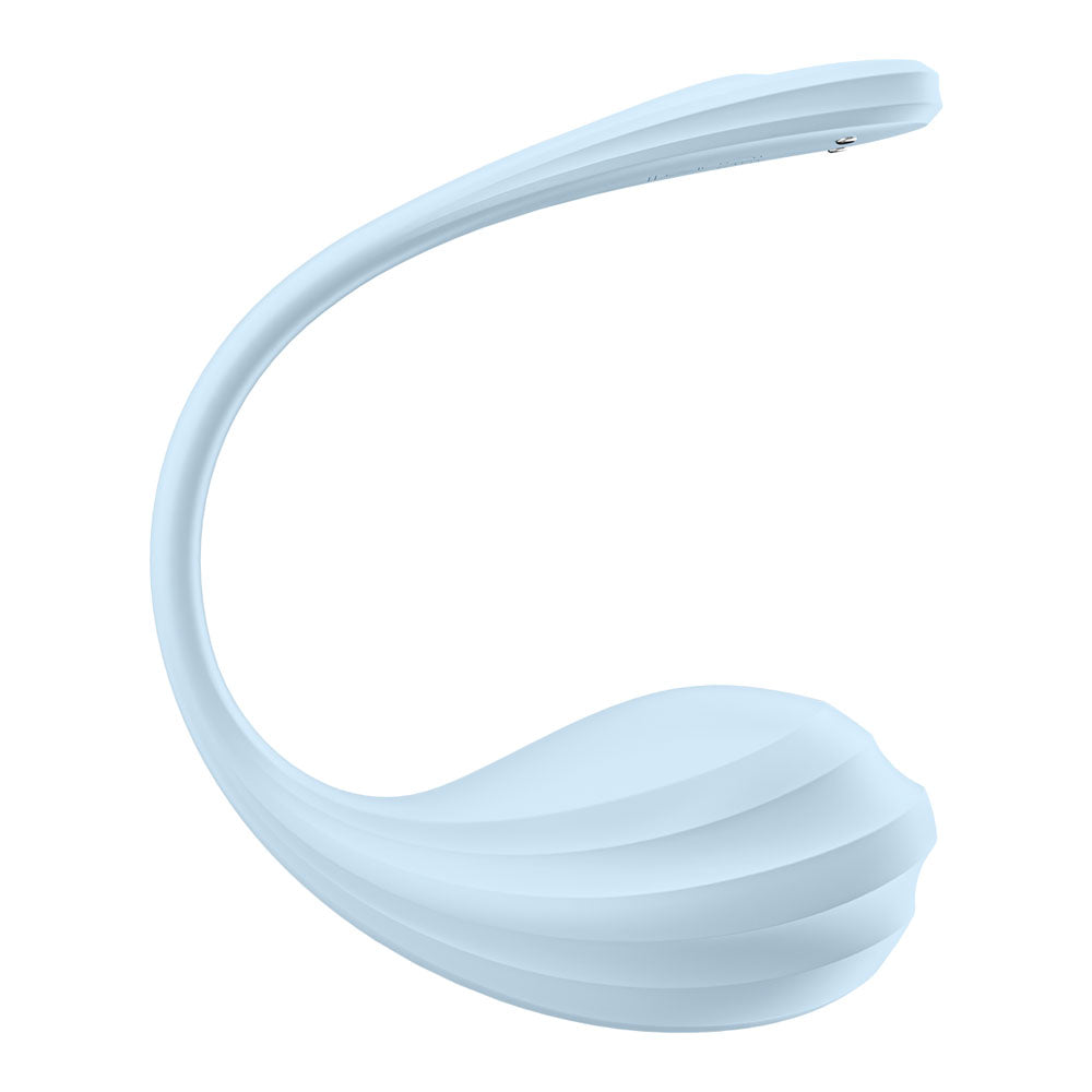 Satisfyer Smooth Petal Wearable Vibrator - Light Blue