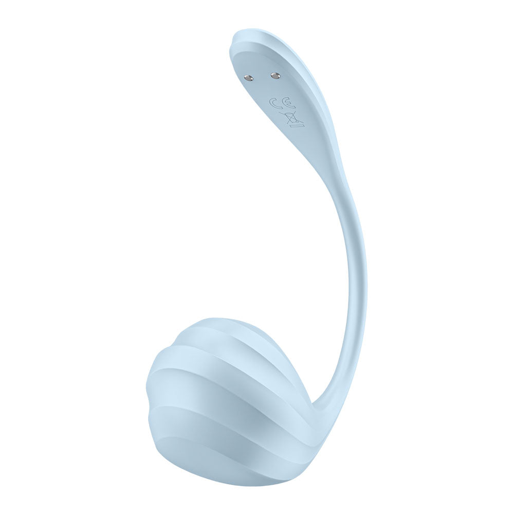 Satisfyer Smooth Petal Wearable Vibrator - Light Blue