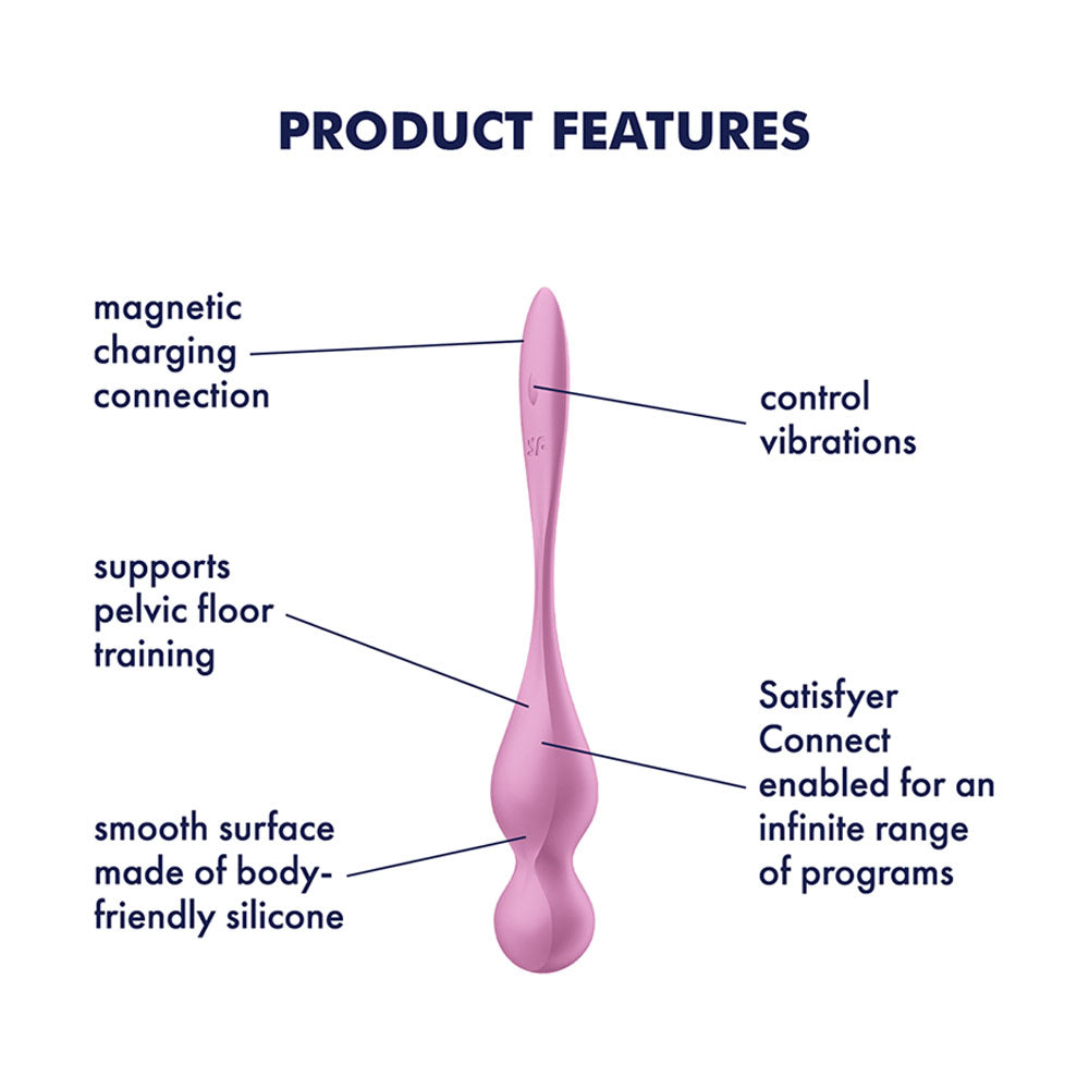 Satisfyer Love Birds 1 Vibrating Kegel Balls- Pink