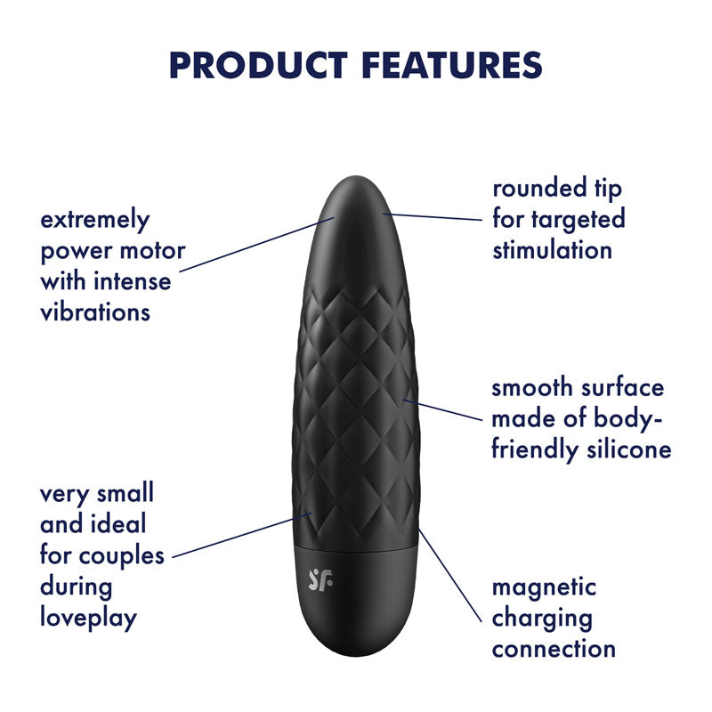 Satisfyer Ultra Power Bullet Vibrator 5 - Black textured
