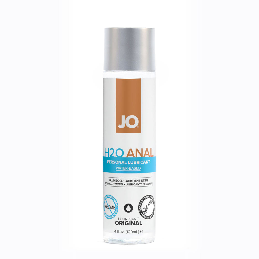 JO H2O Anal Lube - 120 mL - Water Based Anal Lubricant - 120 ml Bottle