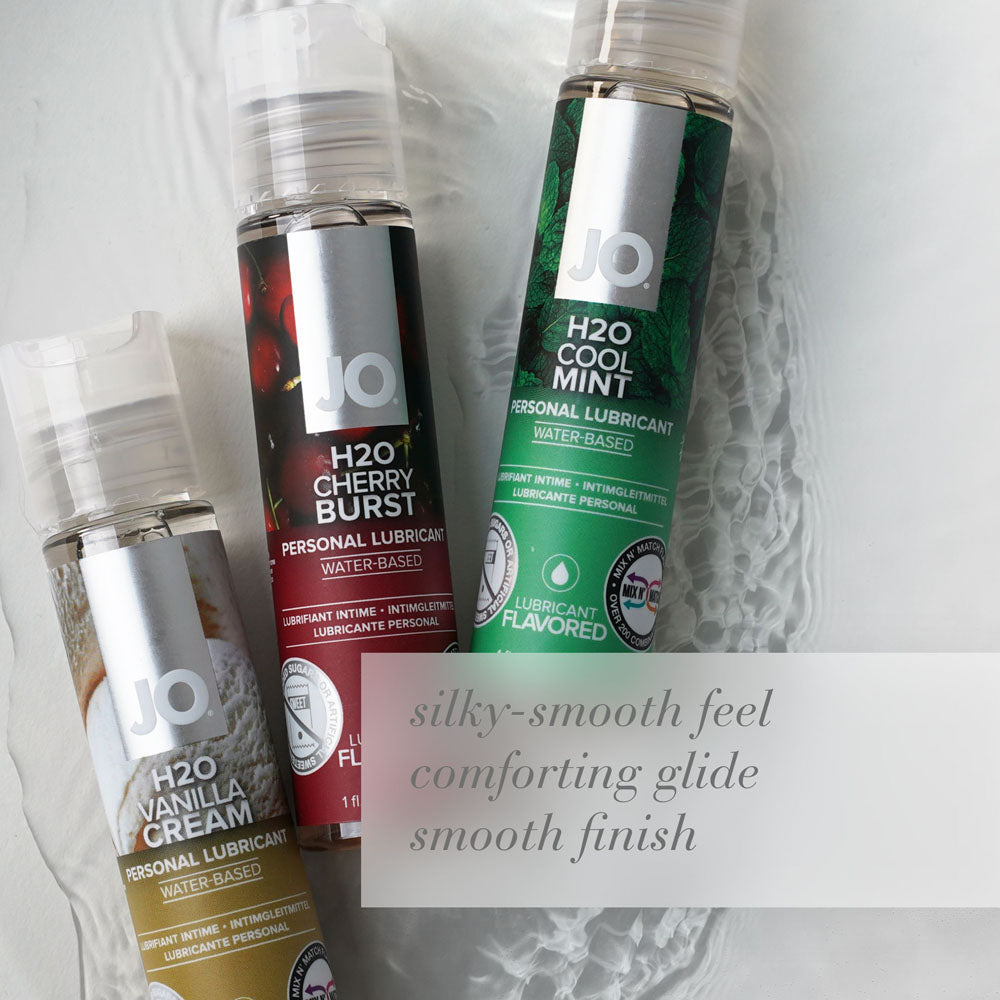 JO H2O Cherry Burst Lube - 120 mL - Cherry Flavoured Water Based Lubricant - 120 ml Bottle