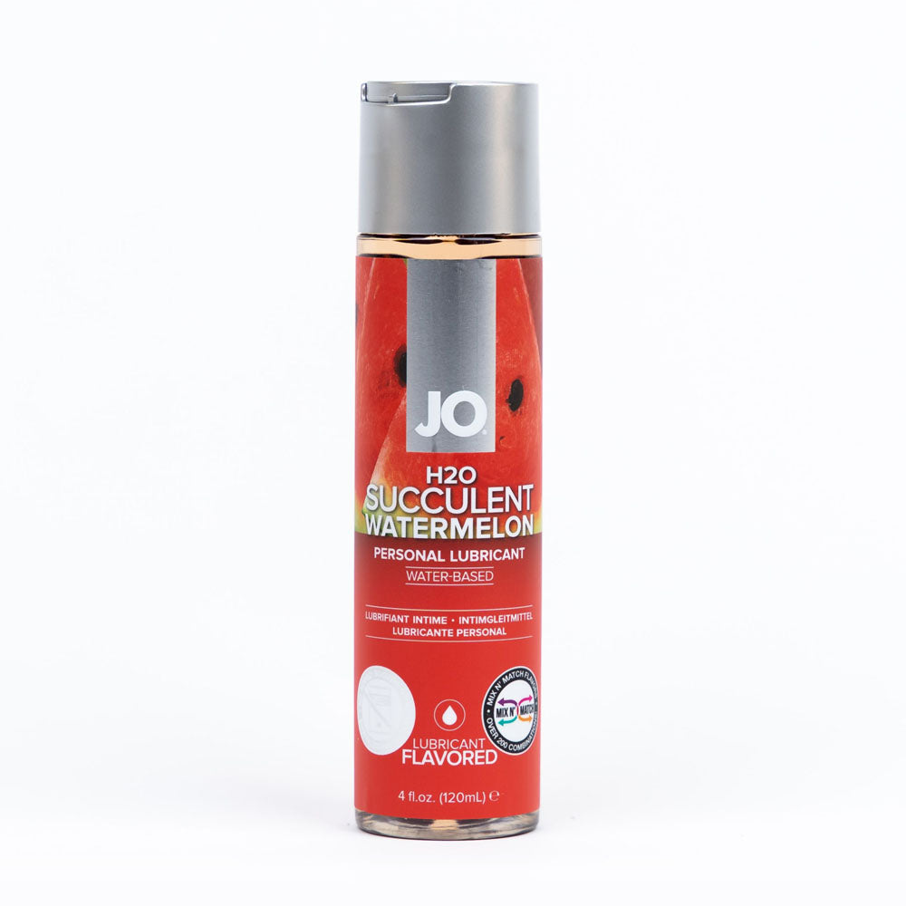 JO H2O Succulent Watermelon Lube - 120 mL - Watermelon Flavoured Water Based Lubricant - 120 ml Bottle