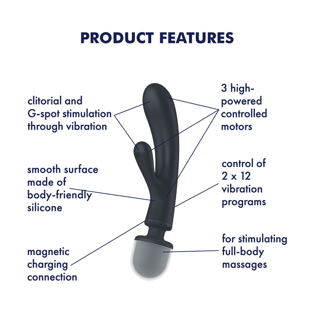 Satisfyer Triple Lover Rabbit Vibrator and Wand